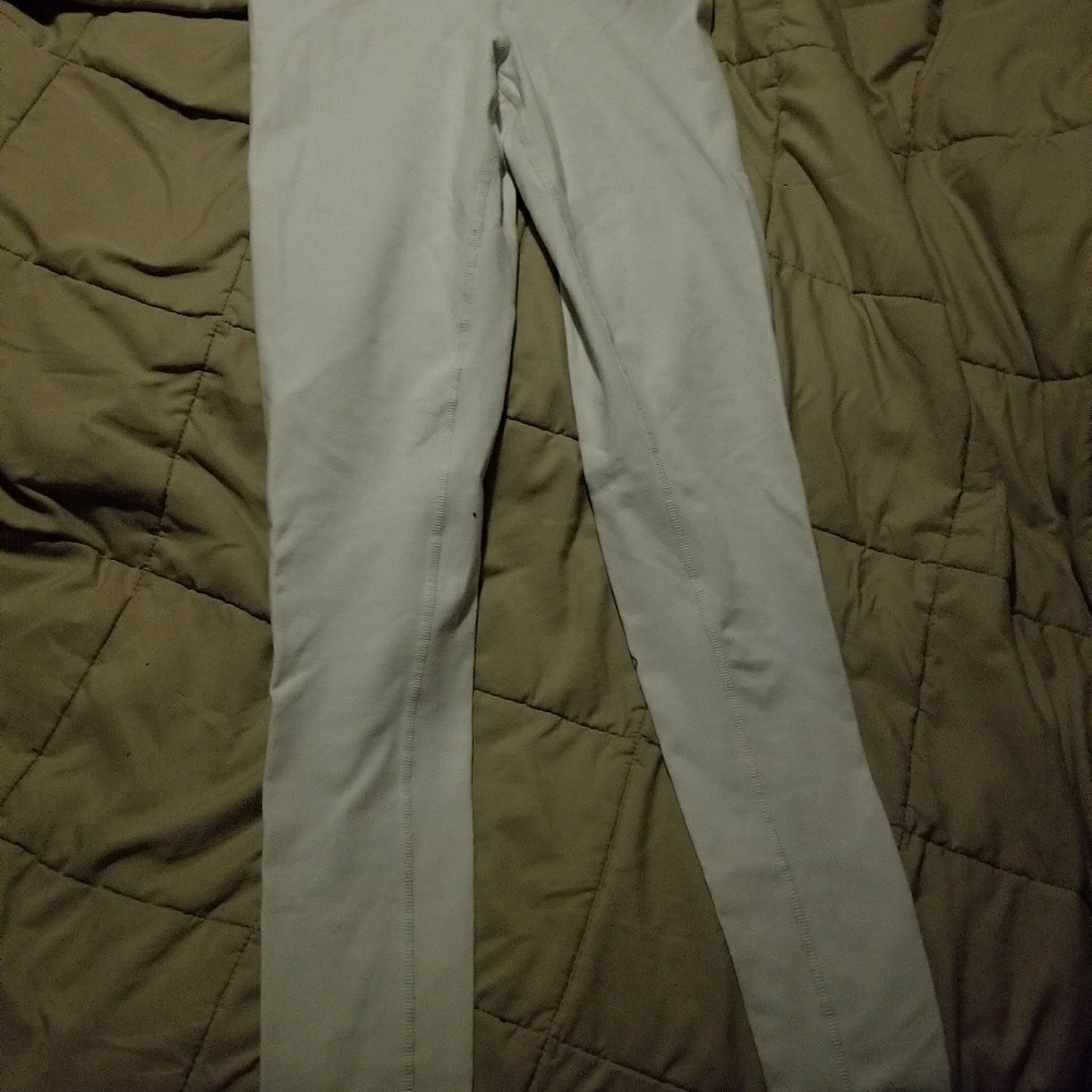 ALO white moto leggings